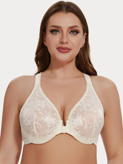 Lace Elegance Front-Close Underwire Bra | KChill - K Chill Collections